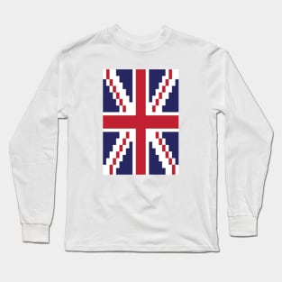 UK Flag - Pixel Art Long Sleeve T-Shirt